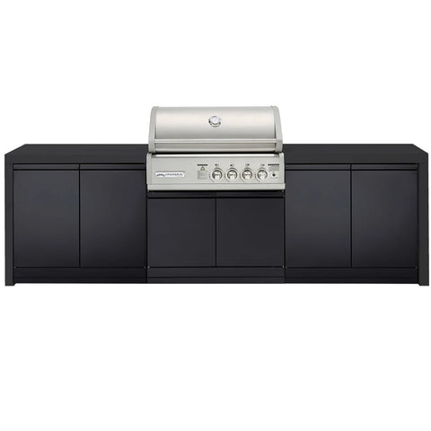 Crossray Premium Outdoor Kitchen 4 Gas Burners Only Black TC4KB-17