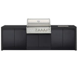 Crossray Premium Outdoor Kitchen 4 Gas Burners w/ Sink Black TC4KB-18