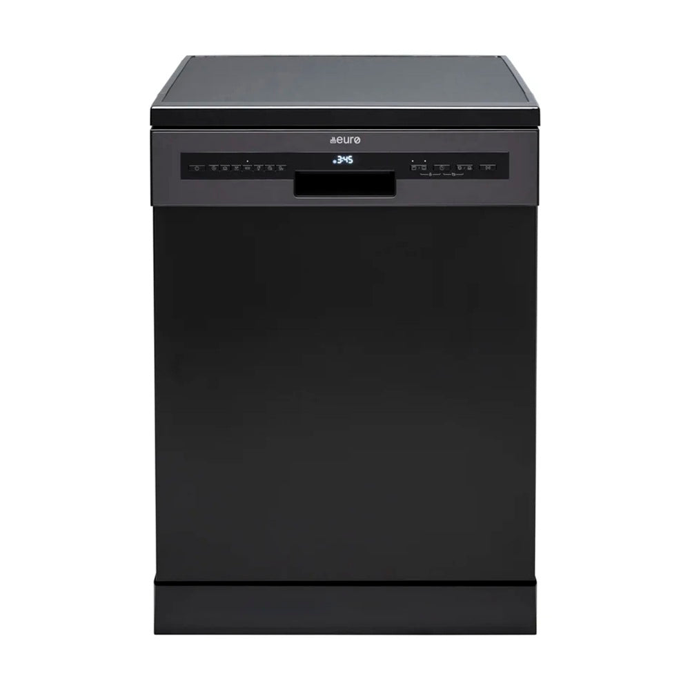 Euro Appliance Dishwasher 14 Place Cutlery Tray/Auto Open Door 7 Program Black EDW6014BK