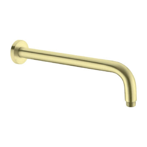 Nero Round Wall Shower Arm 500mm Brushed Gold NR502LBG