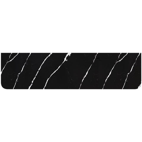 Fienza Curved Vanity Bench Top 1800x465x20mm (No Taphole) Silica Free Nero Vena 509-165-SF