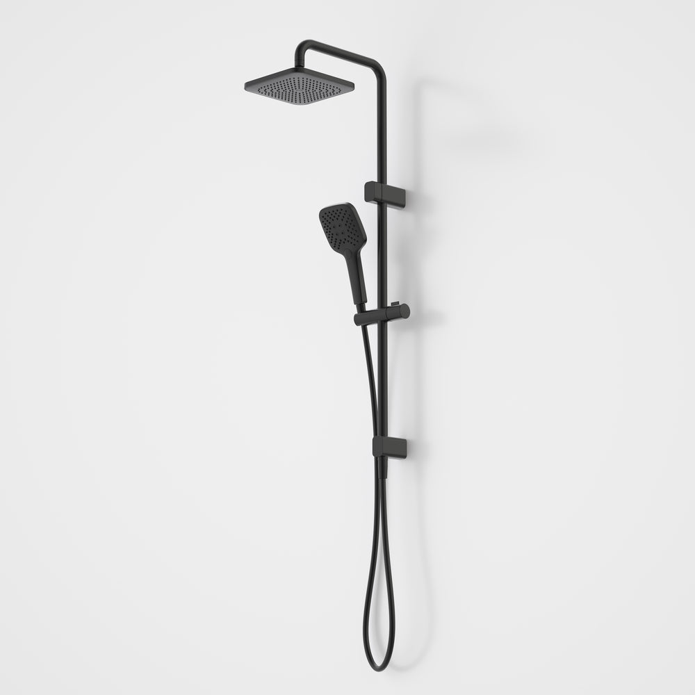 Caroma Luna Multifunction Rail Shower with Overhead Matte Black 90383BL4E