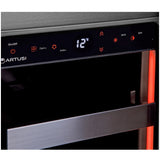 Artusi Dual Zone Wine Cooler 154 Bottle Reversable Double Doors Matte Black AWCD160BV