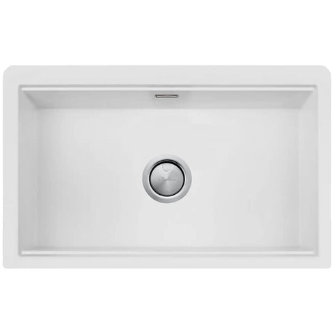 Oliveri Santorini Farmhouse Sink Undermount 945x665mm w/ Overflow White ST-WH1584U OF