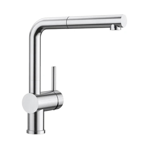 BLANCO Single Lever Mixer Tap w/ Pull Out Spray PVD Steel LINUS-S 526785