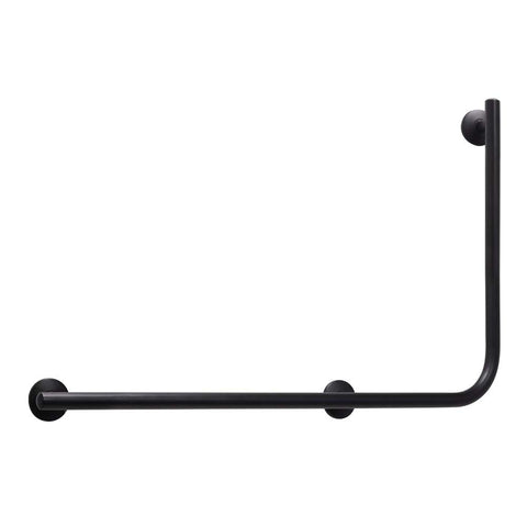 Argent Designer Left Hand 90 degree Rail 600x960mm Matte Black 5286090LH95