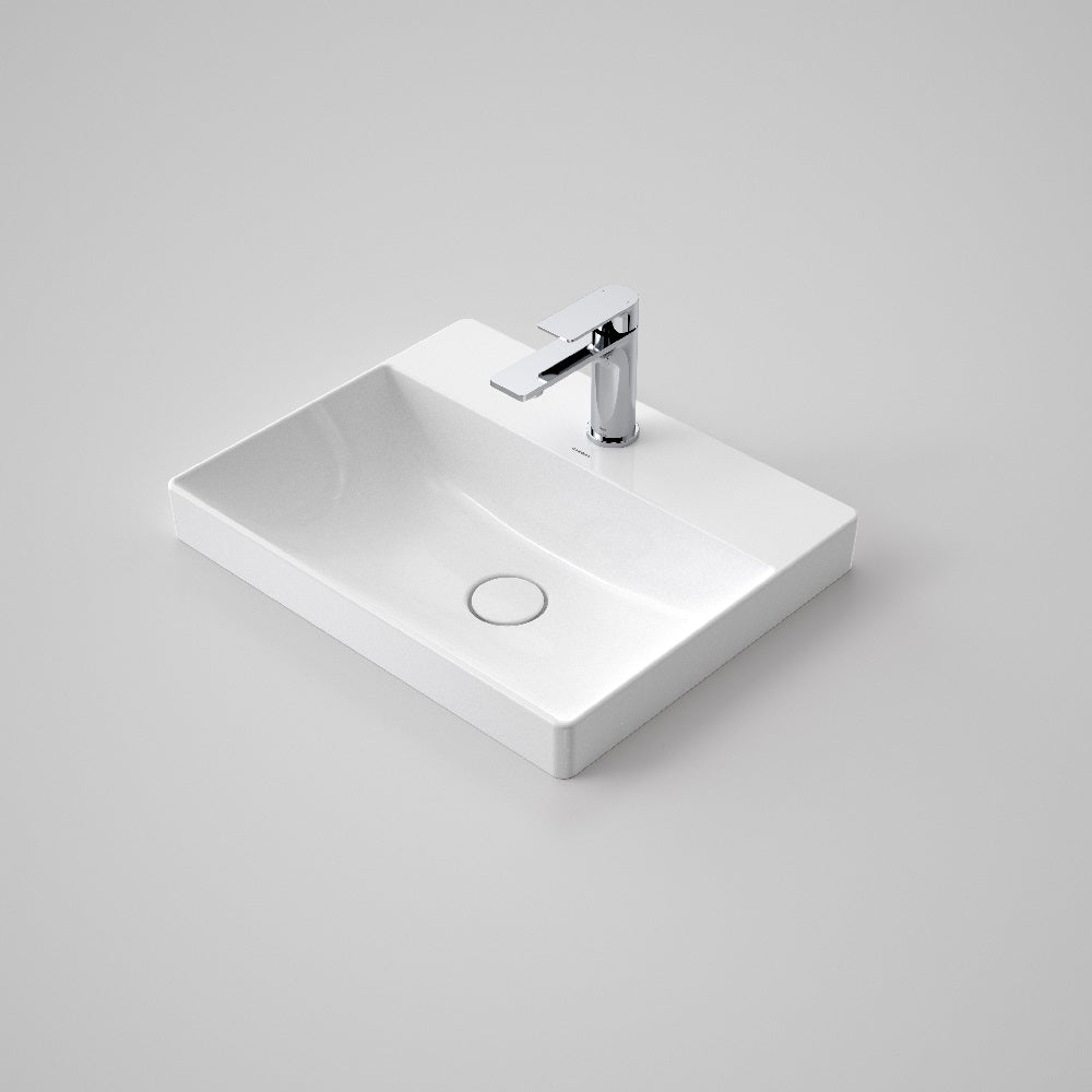 Caroma Urbane II Inset Basin (No Tap Hole) with Tap Landing White 878300W