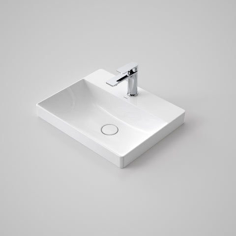 Caroma Urbane II Inset Basin (No Tap Hole) with Tap Landing White 878300W