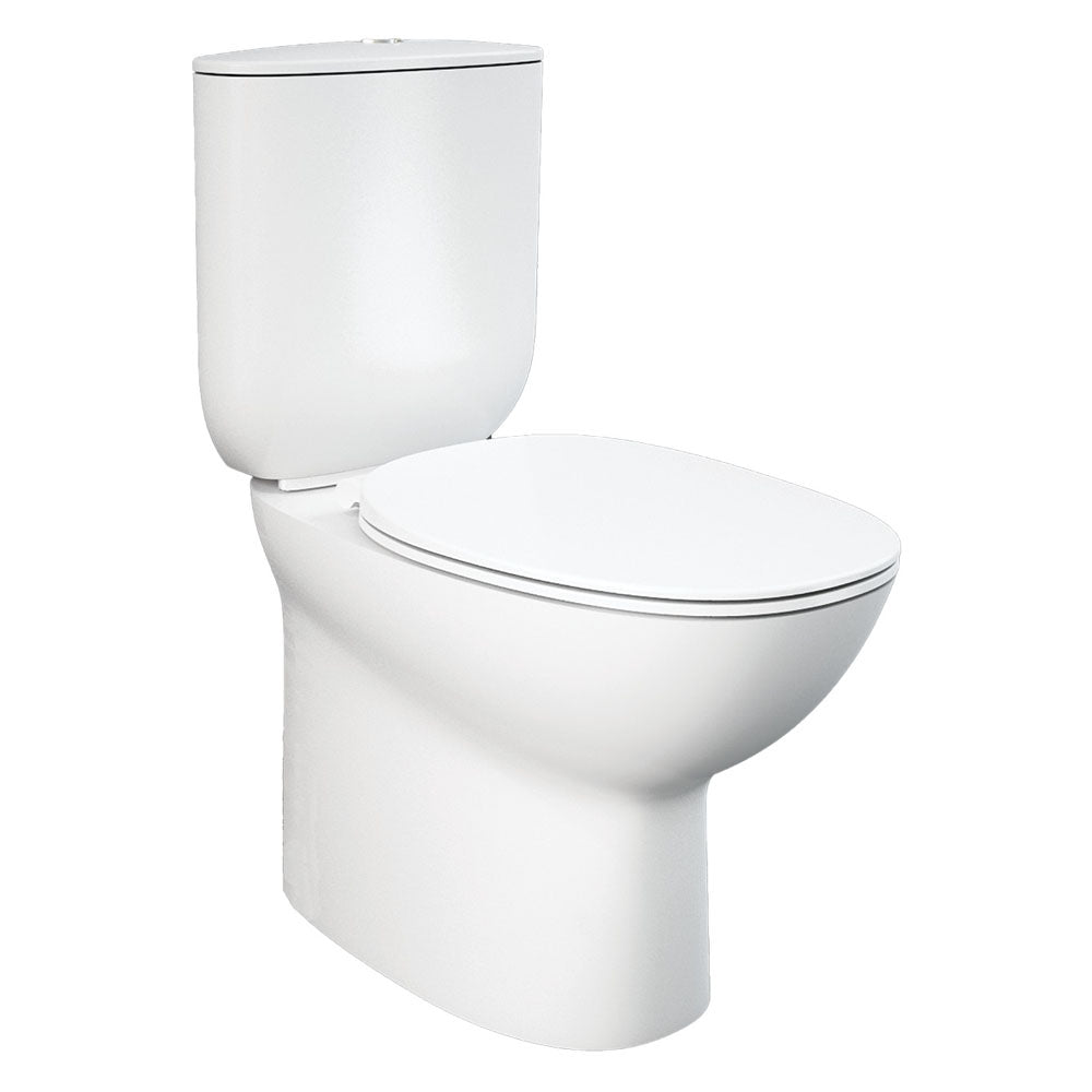 Fienza Morning Back To Wall Toilet Suite P Trap Bottom Inlet Alpine White 576139W