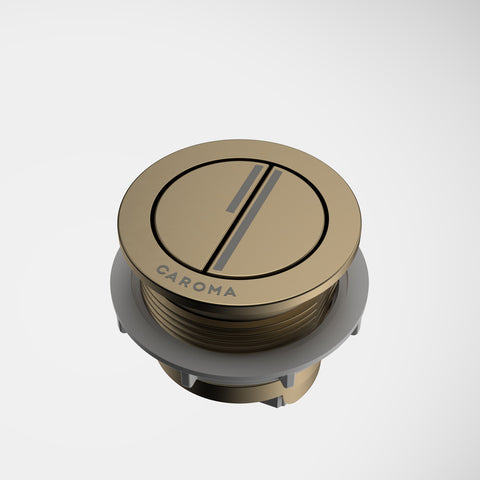 Caroma Luna Round Cistern Flush Button Brushed Brass 415028BB