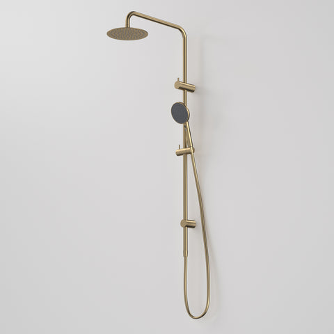 Caroma Urbane II Rail Shower with 200mm Overhead Brushed Brass 99660BB4E