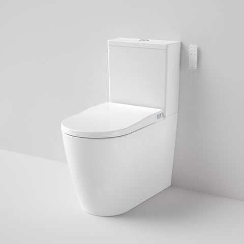 Caroma Urbane II Bidet Cleanflush Easy Height Wall Faced Bottom Inlet Suite White 848710W