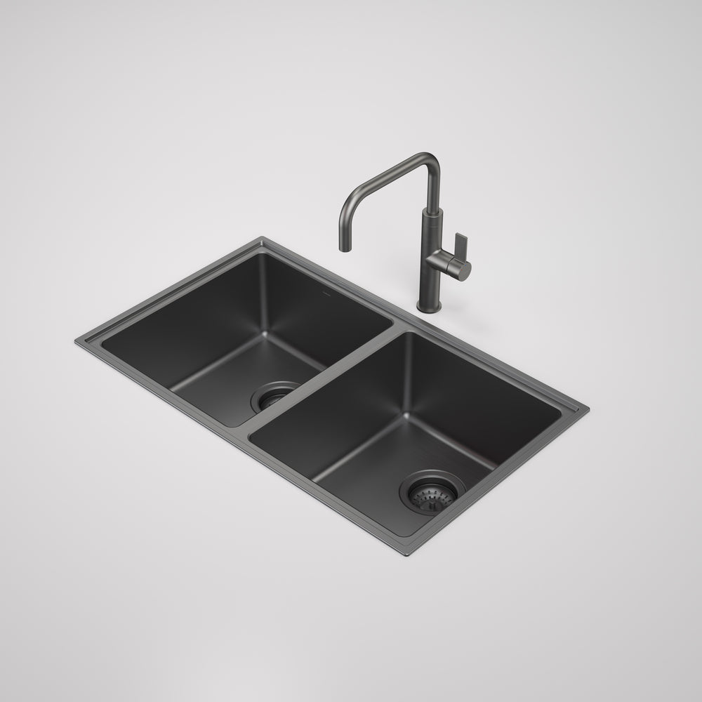 Caroma Urbane II Double Bowl Sink Gun Metal CO0200GM