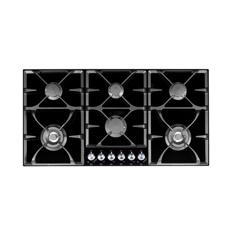 Franke Cooktop Gas 98.5cm Natural Gas 6 Burner Ceramic Glass FIG906B1N