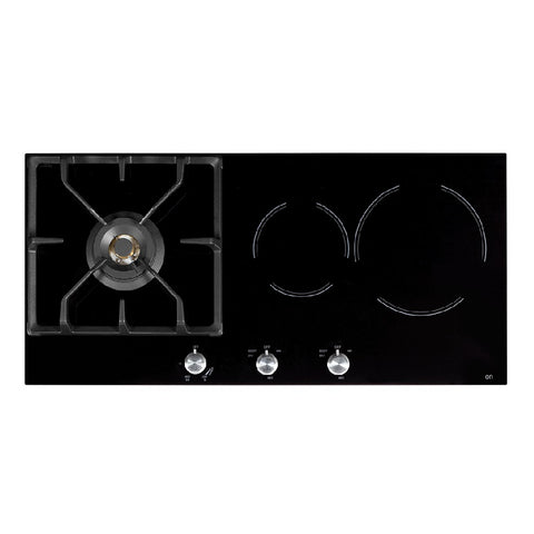 Franke Cooktop Dual Fuel 85cm Ceramic Glass 1 Gas Burner NG + 2 Induction Zone FIXG903B1N