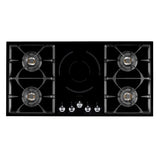 Franke Cooktop Dual Fuel 101.5cm Ceramic Glass 4 Gas Burners NG + 1 large Induction Zone FIXG905B1N