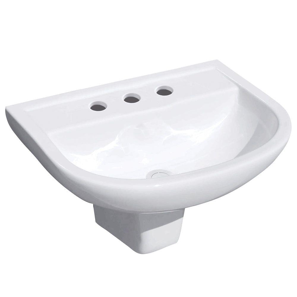 Fienza X500 Integral Shroud Basin (3 Taphole) Gloss White 601803W