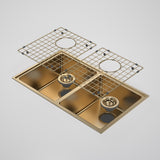 Caroma Urbane II Double Bowl Sink Brushed Brass CO0200BB