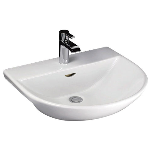 Fienza Reserva Semi Reccessed Basin (1 Taphole) 560mm Gloss White 606601W
