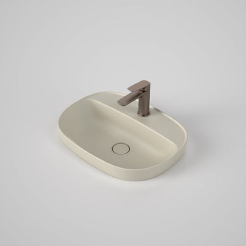Caroma Contura II Inset Basin 530mm with Tap Landing 1 tap hole Matte Clay 853410CL