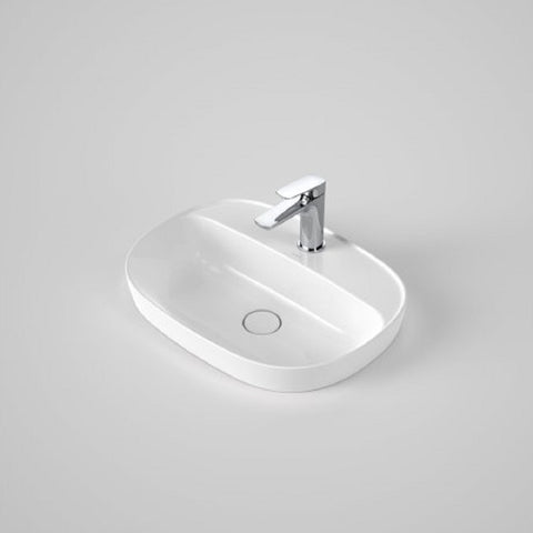 Caroma Contura II Inset Basin 530mm with Tap Landing 1 tap hole White 853410W