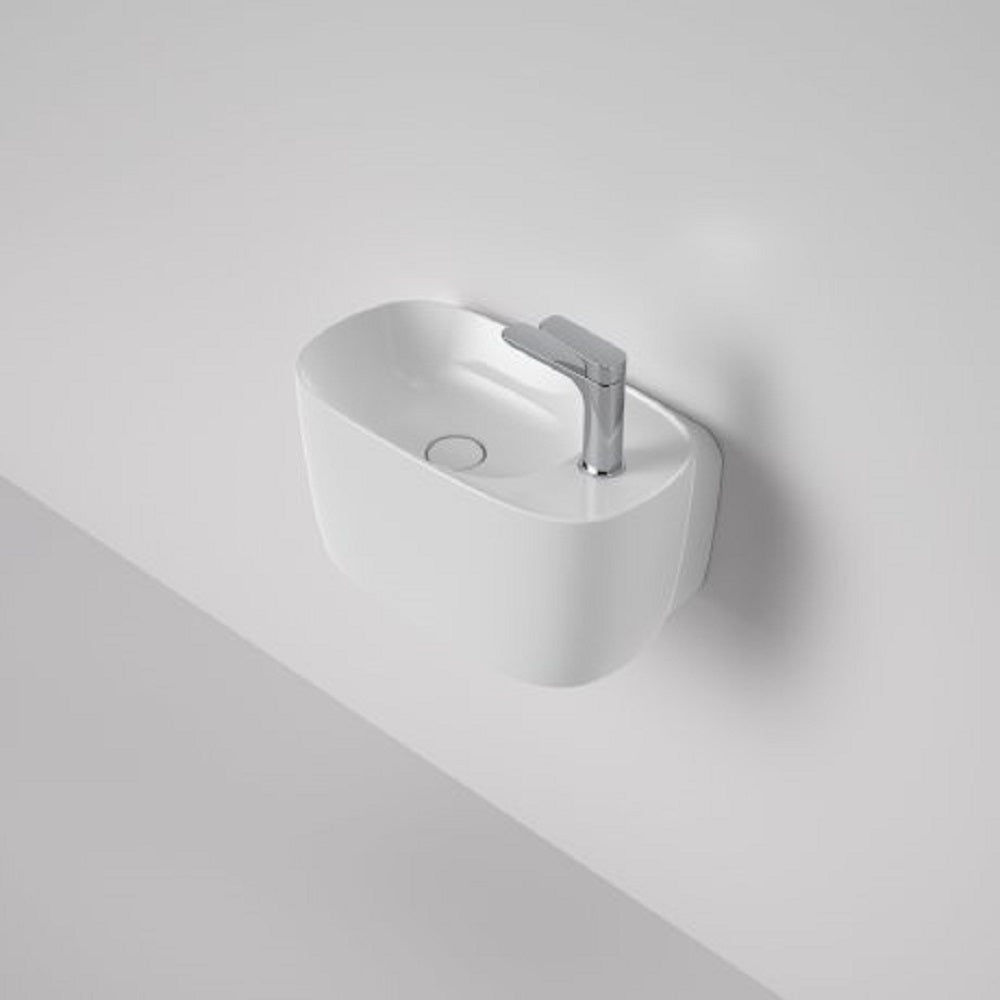 Caroma Contura II Hand Wall Basin 530mm (1 Taphole) White 853710W