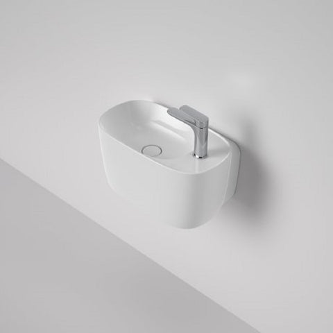 Caroma Contura II Hand Wall Basin 530mm (1 Taphole) White 853710W