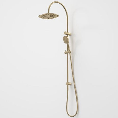 Caroma Contura II Rail Shower with Overhead Brushed Brass 849080BB4A