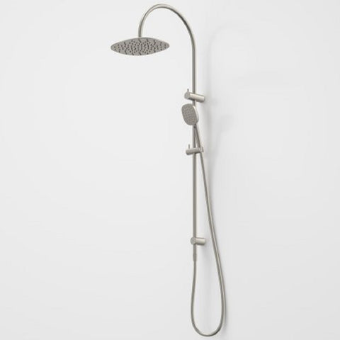 Caroma Contura II Rail Shower with Overhead Brushed Nickel 849080BN4A