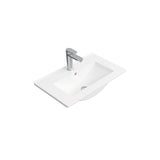 Fienza Delgado Vanity Bench Top Only 615x365mm (1 Taphole) White 60D-T