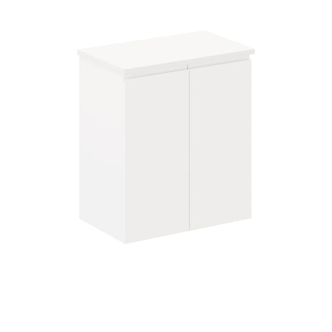 Fienza Siska Wall Hung Cabinet Only 600mm Satin White 60DF-C