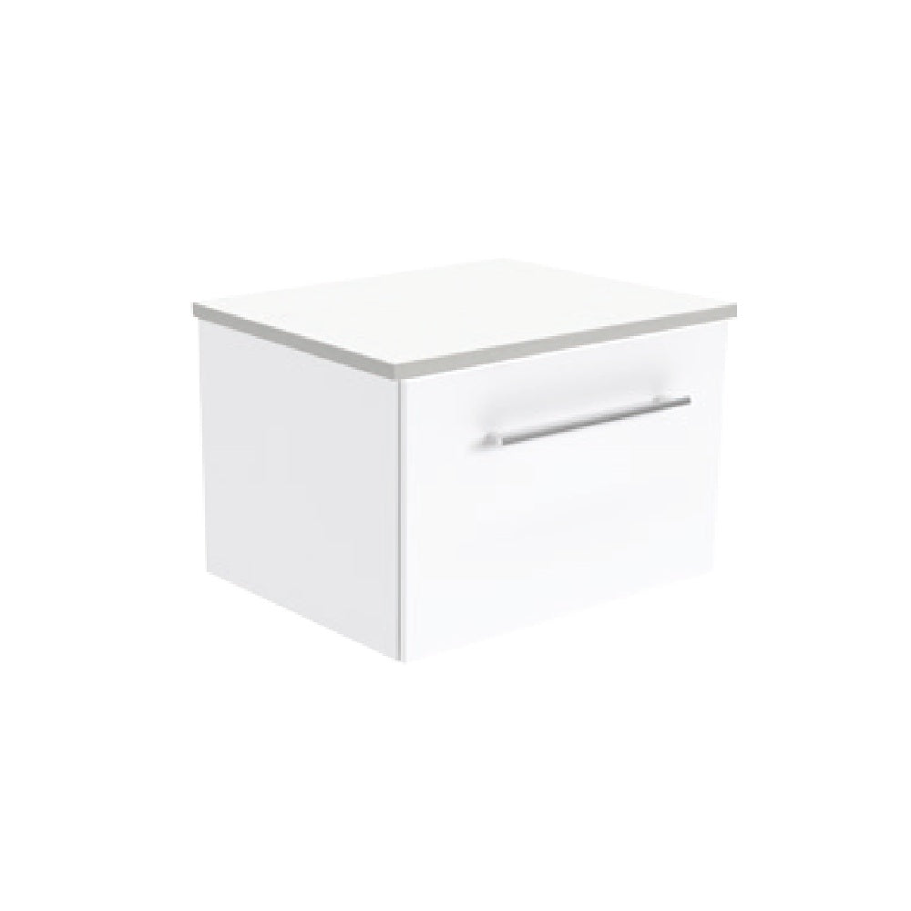 Fienza Manu Wall Hung Vanity 600mm Large Drawer Gloss White 60H