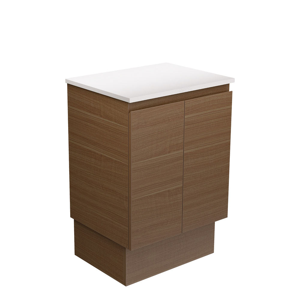 Fienza Edge On Kickboard Vanity 600mm Walnut 60WAK
