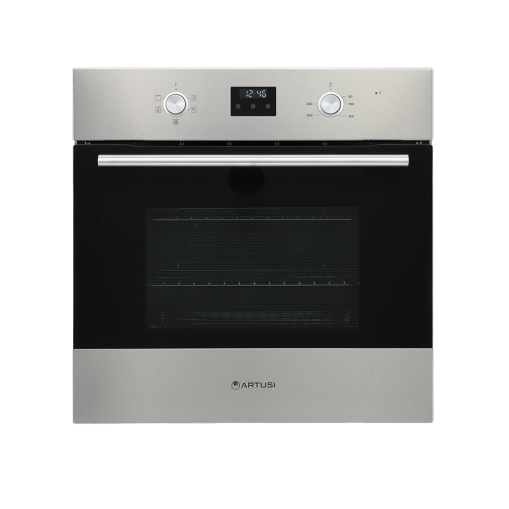 Artusi Built In Electric Oven 60cm w/ Clock Stainless Steel CAO615X