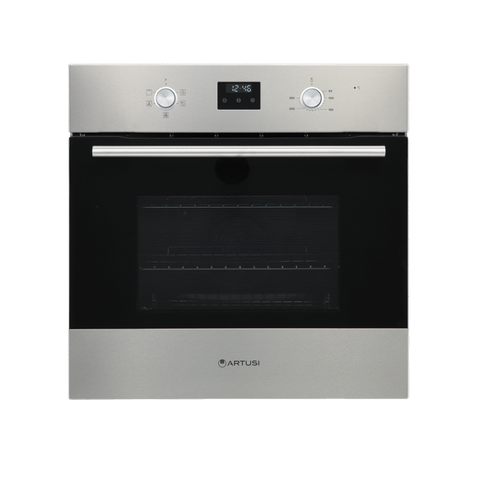 Artusi Built In Electric Oven 60cm w/ Clock Stainless Steel CAO615X