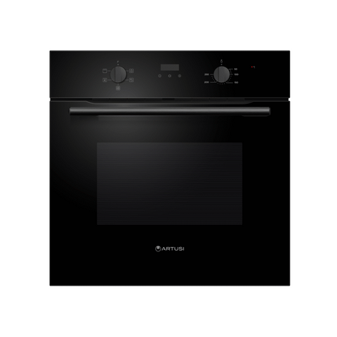 Artusi Built In Electric Oven 60cm w/ Clock Black CAO615B