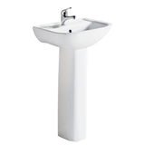 Fienza Lara Pedestal Basin (1 Taphole) 520mm Gloss White 610131W