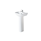 Fienza Lara Pedestal Basin (3 Taphole) 520mm Gloss White 610133W