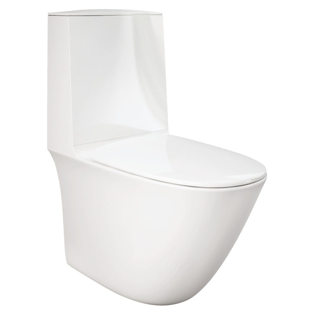 Fienza Sensation Flush Back to Wall Toilet Suite (S Trap) White 616426WA