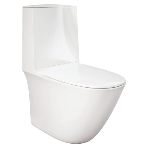 Fienza Sensation Flush Back to Wall Toilet Suite (S Trap) White 616426WA