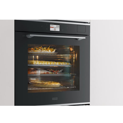 Franke Oven Mythos 60cm 15 Function Pyrolytic Built in Black Glass with Stainless Steel Trim FMY 99 P XS