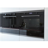 Franke Microwave Combi Oven Mythos 45cm Black Glass with Stainless Steel Trim FMY 45 MW XS