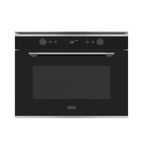 Franke Microwave Combi Oven Mythos 45cm Black Glass with Stainless Steel Trim FMY 45 MW XS