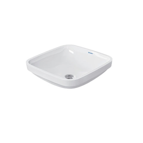 Duravit Durastyle Undercounter Basin 370x370mm (No Taphole) with Overflow Alpine White 0373370000-P