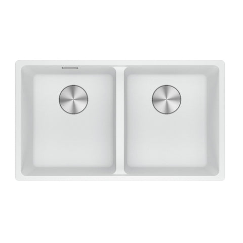 Franke Maris Double Bowl 350/350mm Polar White Undermount MRG120-35PW-B