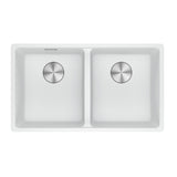 Franke Maris Double Bowl 350/350mm Polar White Undermount (Inc DT651) MRG120-35PW-FPC