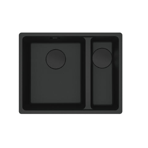 Franke Sink Maris 560mm 1 and 1/2 Bowl Right Hand Flushmount Matte Black MRG 260/34-15 SBR MB