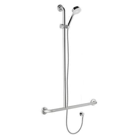 Hansa Ecojet Classic Inverted T Shower Rail Set 32mm Left Hand Chrome 643129LHB