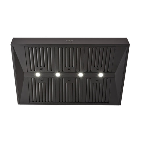 Schweigen Non Silent BBQ Alfresco Rangehood Canopy 120cm Twin Inbuilt Motors (2500m3/hr) Black CL7372B