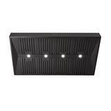 Schweigen Non Silent BBQ Alfresco Rangehood Canopy 150cm Twin Inbuilt Motors (2500m3/hr) Black CL7375B